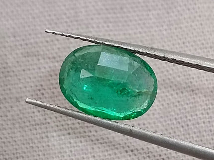 GSI Certified 1.69ct Medium Deep Green Emerald.