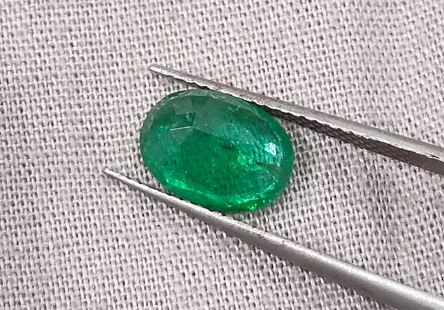 GSI Certified 1.69ct Medium Deep Green Emerald.