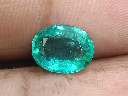 Zambian Emerald 2.13ct Certified Natural Oval Cut Loose Gemstone