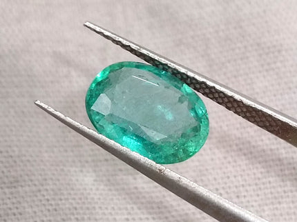 Zambian Emerald 2.13ct Certified Natural Oval Cut Loose Gemstone