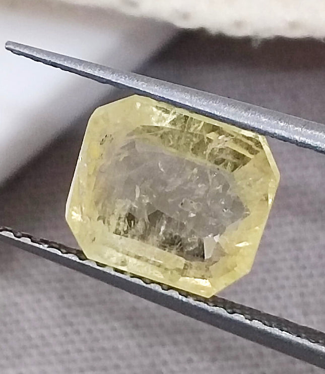 2.23ct Yellow Sapphire, Certified Natural untreated Gemstone
