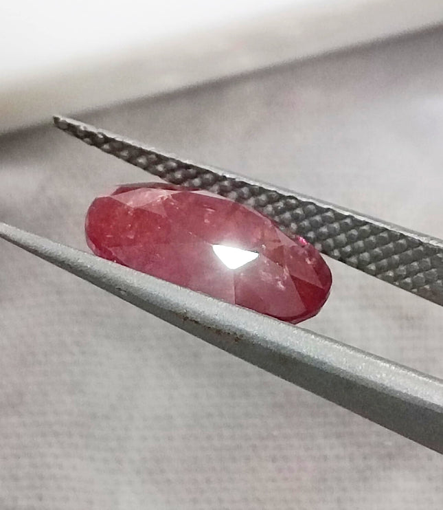 Burmese Ruby 3.48ct IGI Certified Natural Untreated Blood Red Oval Cut Loose Gemstone