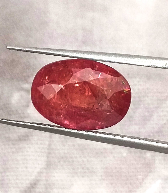 Burmese Ruby 3.48ct IGI Certified Natural Untreated Blood Red Oval Cut Loose Gemstone