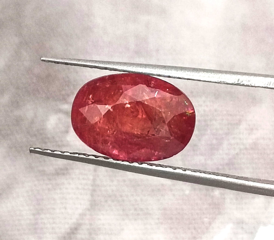 Burmese Ruby 3.48ct IGI Certified Natural Untreated Blood Red Oval Cut Loose Gemstone