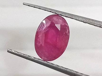 Certified 0.97ct unheated Natural Mozambique Ruby Stone.