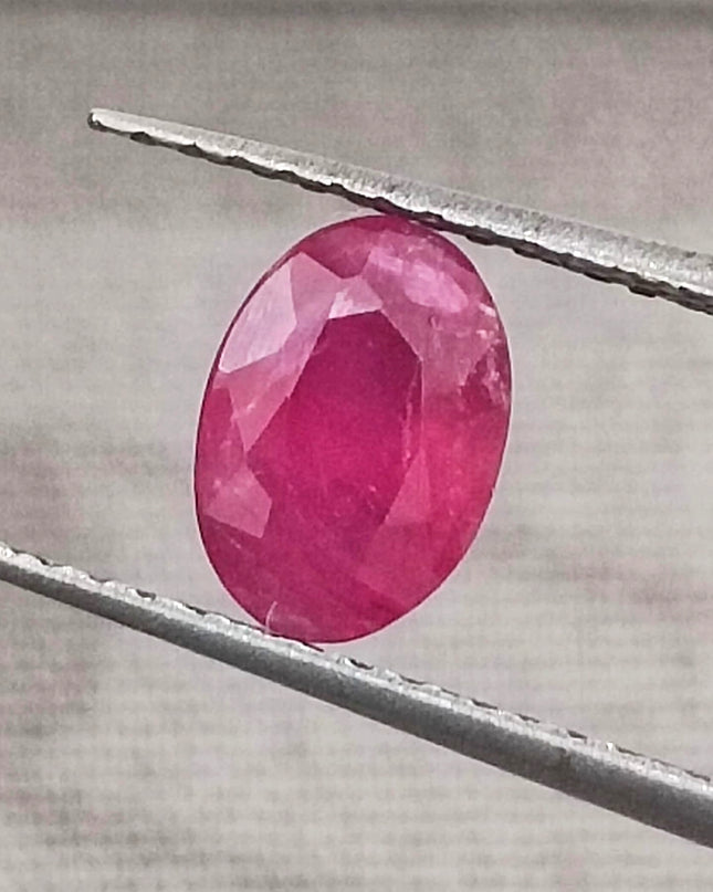 GSI Certified 0.97ct Mozambique Ruby, Natural Untreated Gemstonr