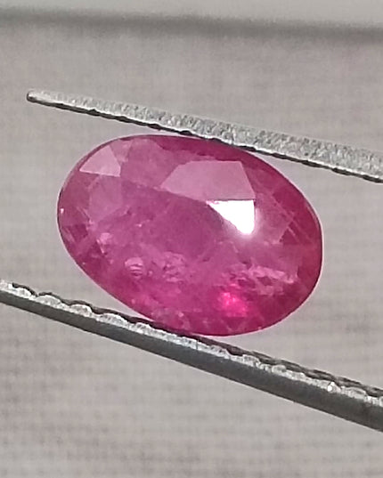 GSI Certified 0.87ct Mozambique Ruby, Untreated Natural Gemstone