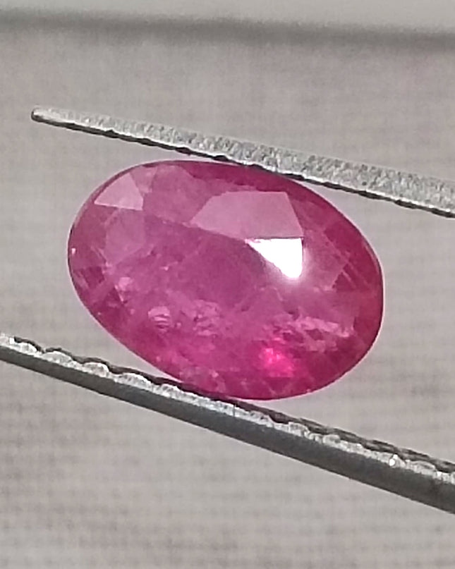 GSI Certified 0.87ct Mozambique Ruby, Untreated Natural Gemstonr