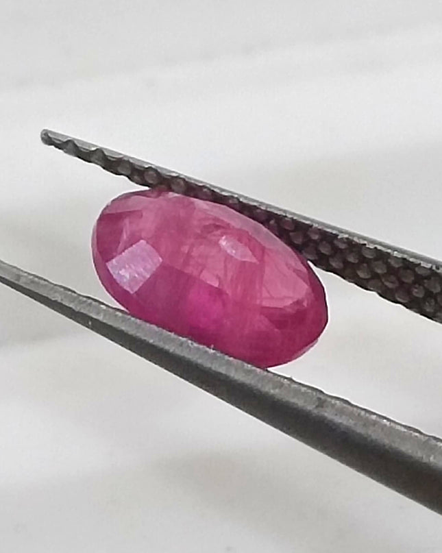 GSI Certified 0.87ct Mozambique Ruby, Untreated Natural Gemstonr