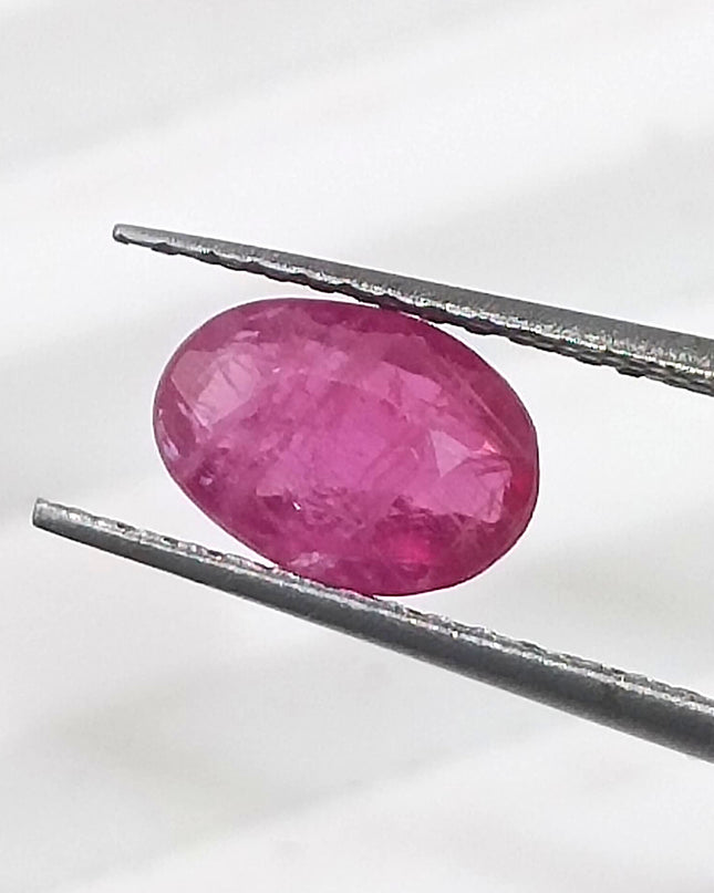 GSI Certified 0.87ct Mozambique Ruby, Untreated Natural Gemstonr