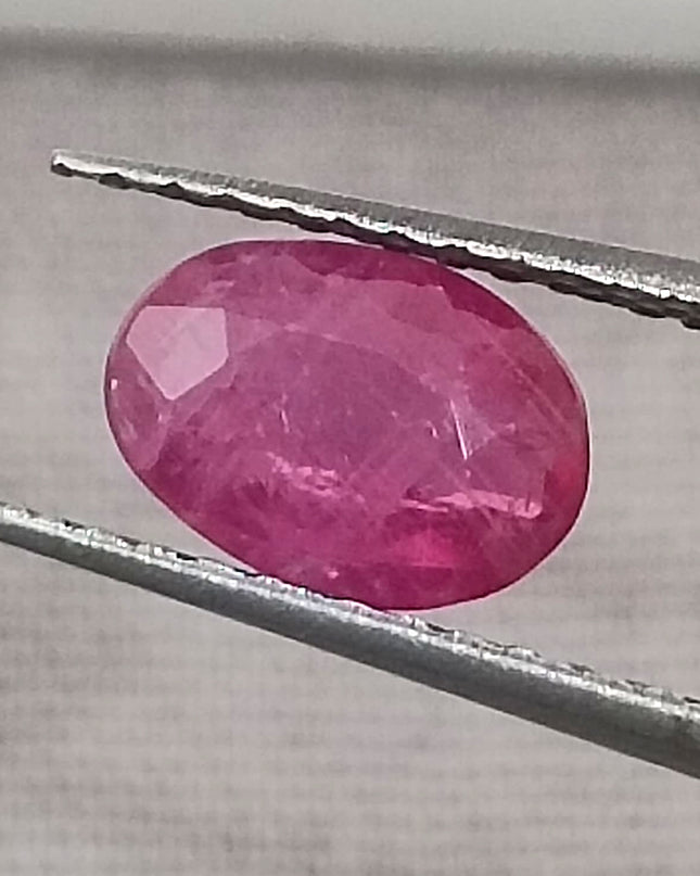 GSI Certified 0.87ct Mozambique Ruby, Untreated Natural Gemstonr