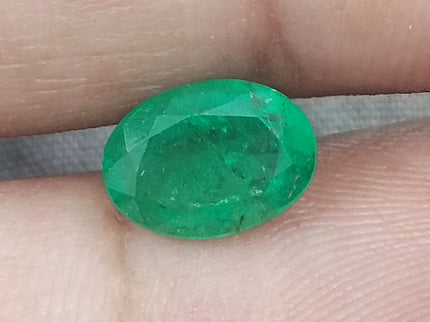 Certified 1.87ct Velvet Green Zambian Emerald, Natural Gemstone