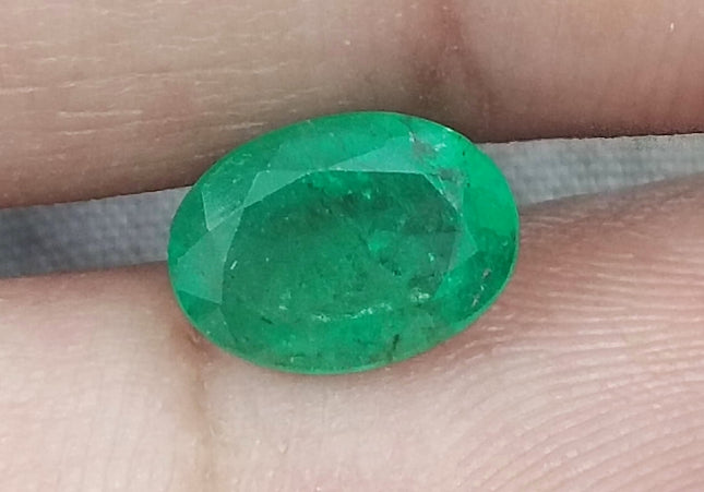 GSI Certified 1.87ct Velvet Green Emerald, Natural Gemstone