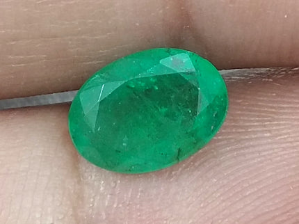 Certified 1.87ct Velvet Green Zambian Emerald, Natural Gemstone