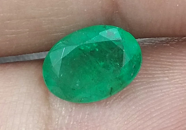 GSI Certified 1.87ct Velvet Green Emerald, Natural Gemstone