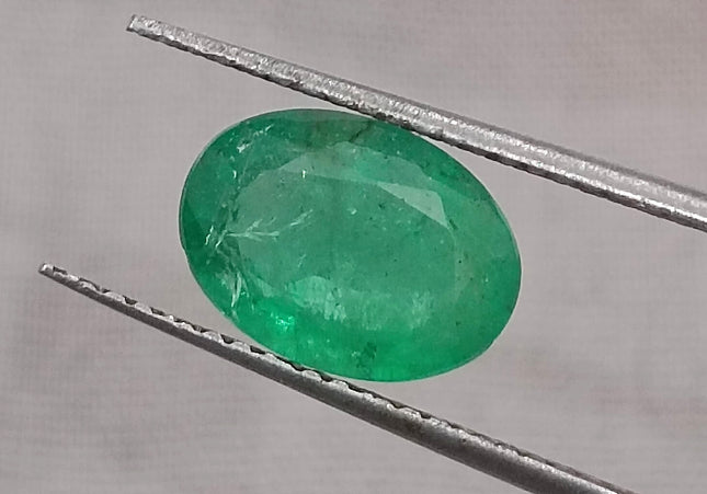 GSI Certified 1.87ct Velvet Green Emerald, Natural Gemstone