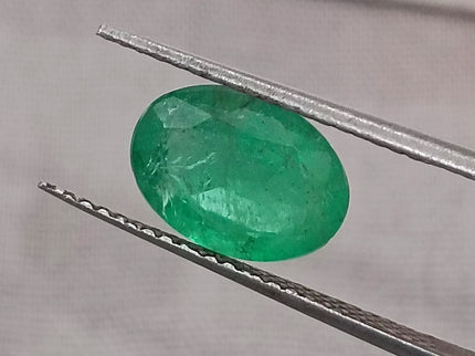 Certified 1.87ct Velvet Green Zambian Emerald, Natural Gemstone