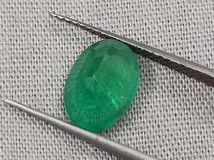 Certified 1.87ct Velvet Green Zambian Emerald, Natural Gemstone