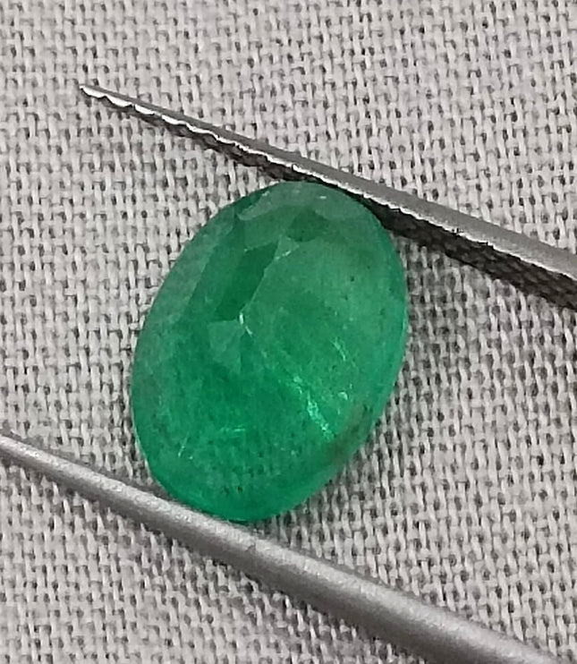 Certified 1.87ct Velvet Green Zambian Emerald, Natural Gemstone