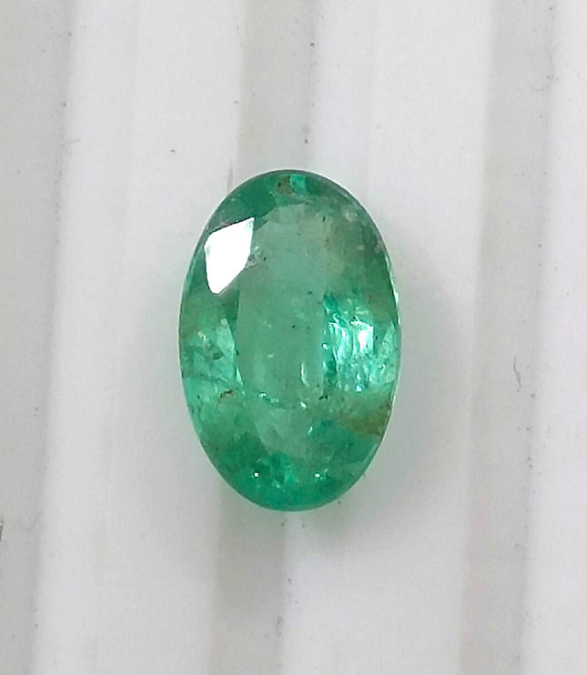 GSI Certified 1.28ct Zambian Emerald Pastel Green Natural Loose Gemstone