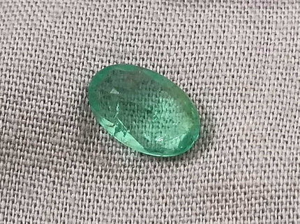 GSI Certified 1.28ct Zambian Emerald Pastel Green Natural Loose Gemstone