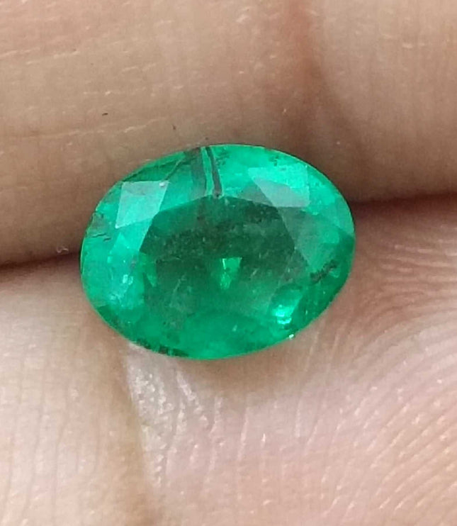 GSI Certified 1.29ct Deep Green Emerald, Natural Loose Gemstone