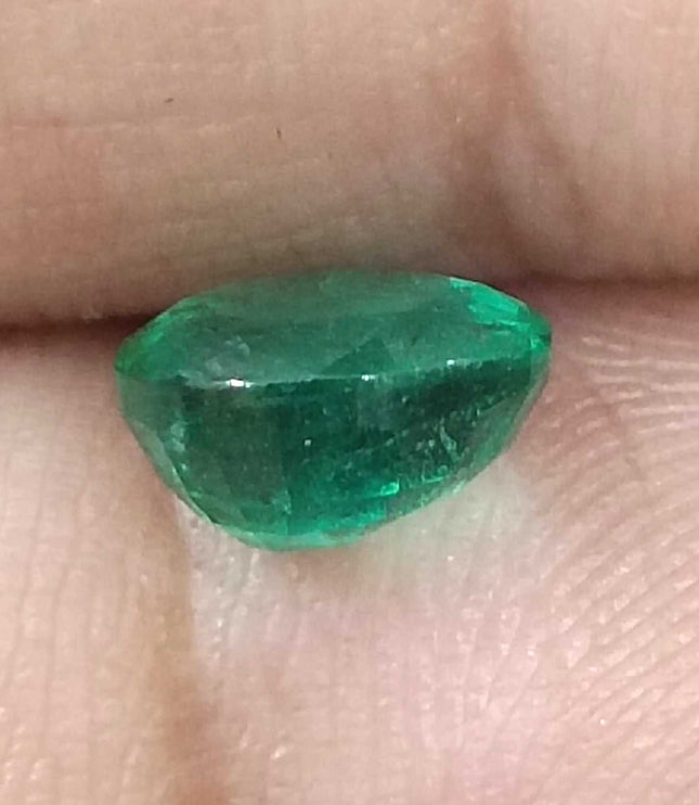 GSI Certified 1.29ct Deep Green Emerald, Natural Loose Gemstone