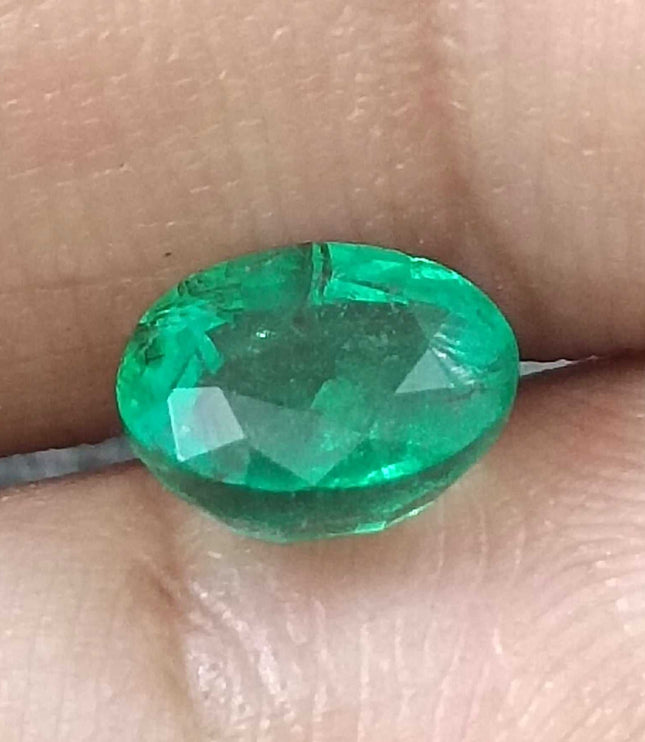 GSI Certified 1.29ct Deep Green Emerald, Natural Loose Gemstone