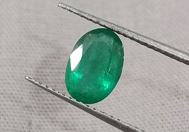 GSI Certified 1.05 Deep Green Emeralds, Natural Loose Gemstone