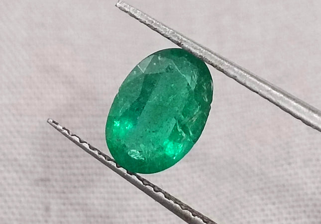 GSI Certified 1.05 Deep Green Emeralds, Natural Loose Gemstone