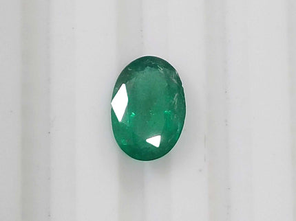 1.05 Deep Green Natural Emerald GSI Certified Zambian Oval Cut Stone