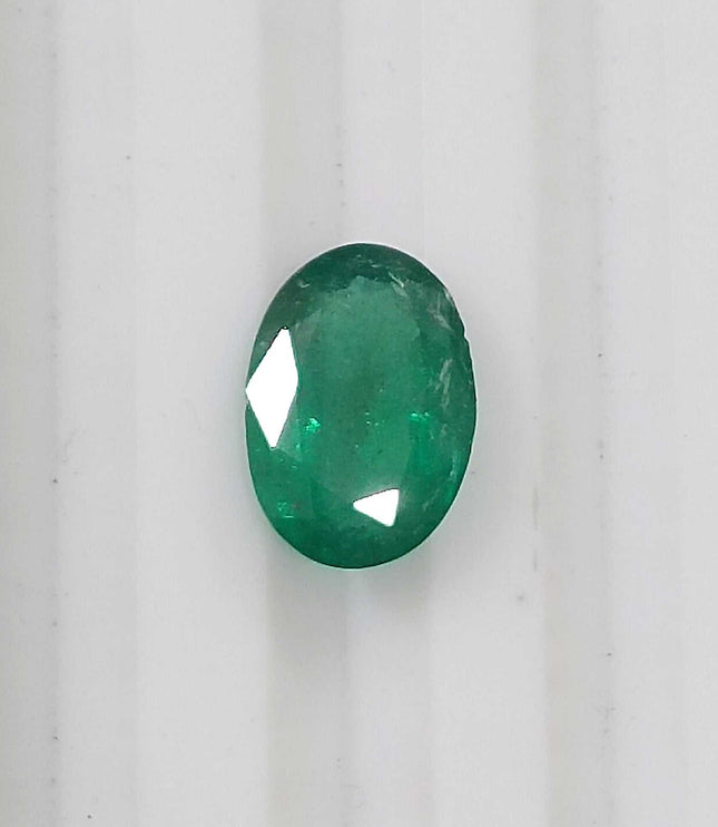 Certified 1.05 Deep Green Natural Zambian Emerald Stone.
