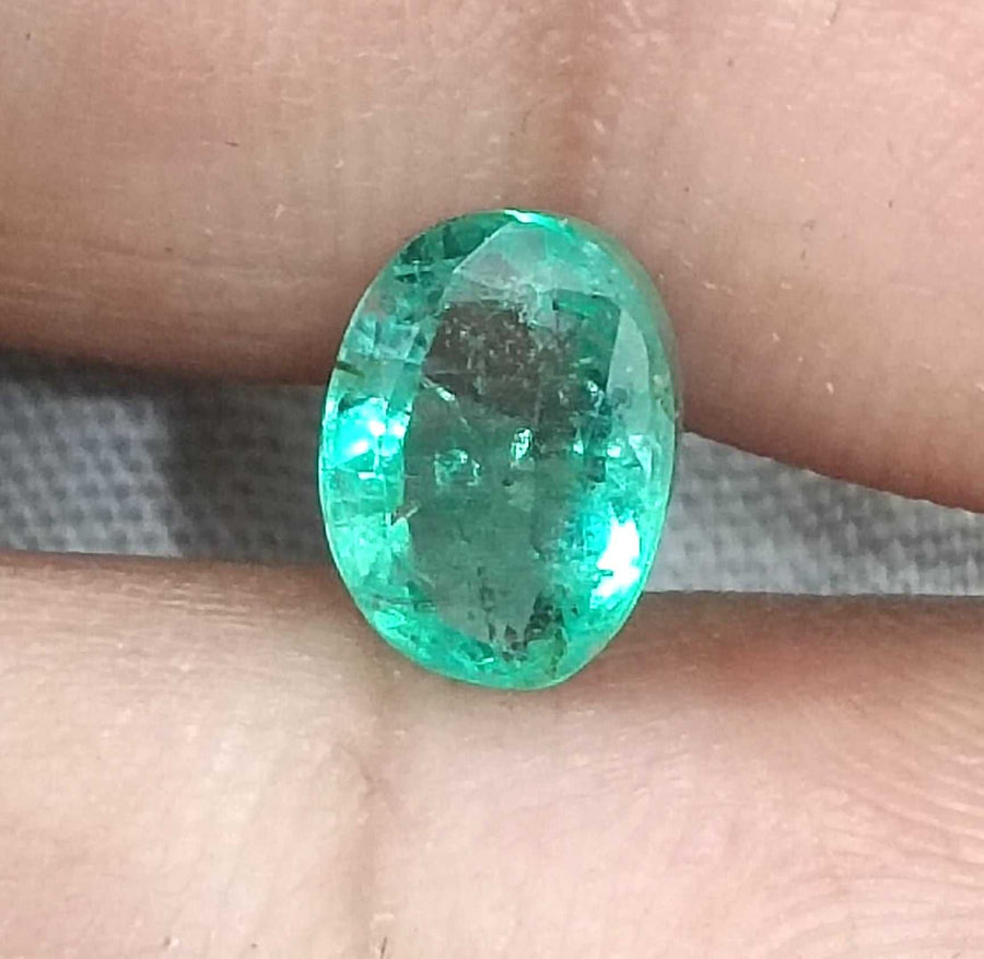 GSI Certified 1.42ct Panjshir Emerald Natural Gemstone