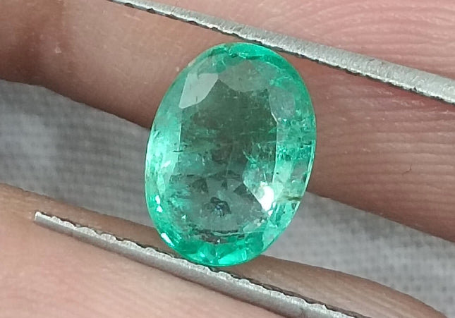 GSI Certified 1.42ct Panjshir Emerald, Natural Gemstone