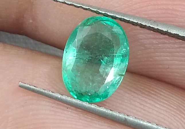 GSI Certified 1.42ct Panjshir Emerald, Natural Gemstone