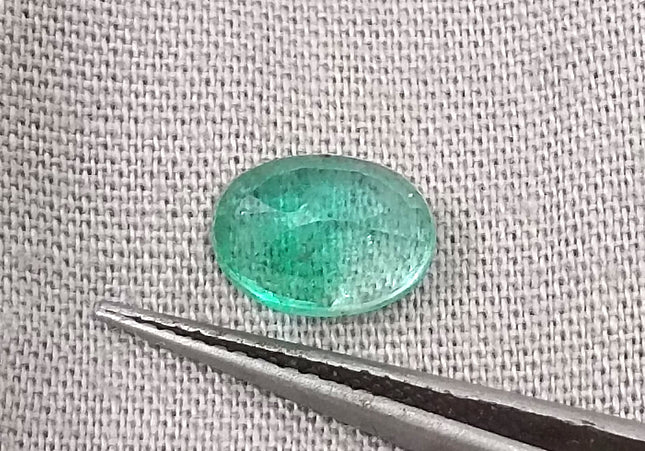 GSI Certified 1.42ct Panjshir Emerald, Natural Gemstone