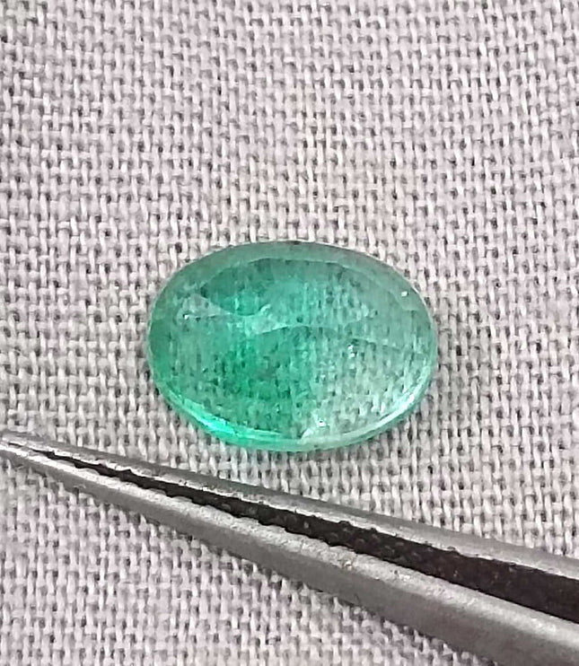 GSI Certified 1.42ct Panjshir Emerald Natural Gemstone
