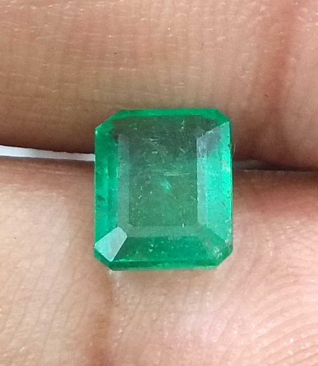 Certified 1.32ct Zambian Emerald, Natural Loose Gemstone