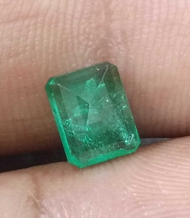 Certified 1.32ct Zambian Emerald, Natural Loose Gemstone