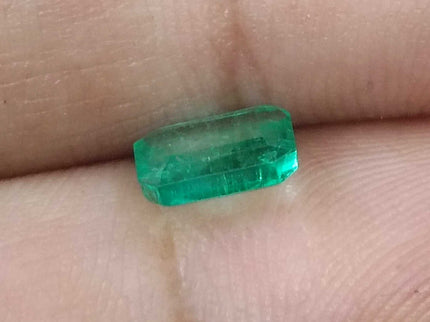 GSI Certified 1.13ct Medium Green Zambian Emerald Natural Gemstone