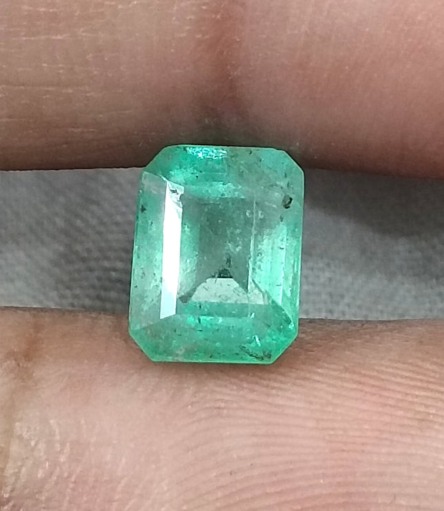 Ethiopian Emerald 2.43ct Certified  Natural Medium Light Green Gemstone