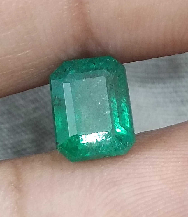 Certified 2.59ct Natural Gemstone Zambian Emerald