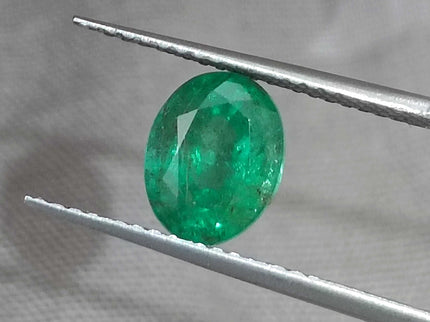 GSI Certified 1.49ct Medium Deep Green Zambian Emerald, Natural Earth Mined Gemstone