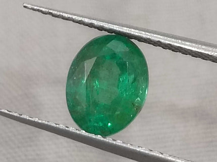 GSI Certified 1.49ct Medium Deep Green Zambian Emerald, Natural Earth Mined Gemstone