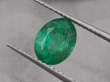 GSI Certified 1.49ct Medium Deep Green Zambian Emerald, Natural Earth Mined Gemstone