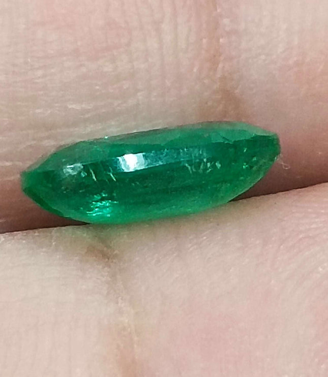 Natural Zambian Emerald 2.03ct Certified Deep Green Cushion Cut Earth Mined Gemstone