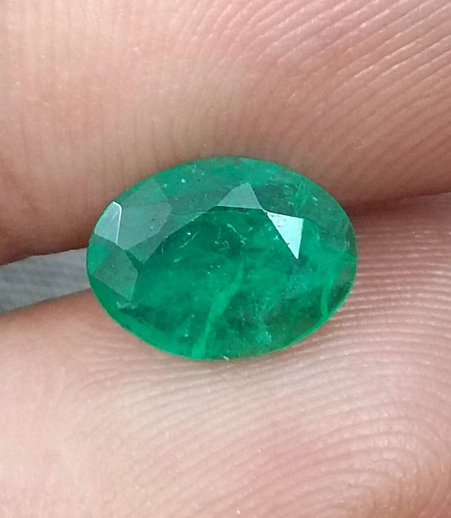 GSI Certified 1.30ct Zambian Emerald