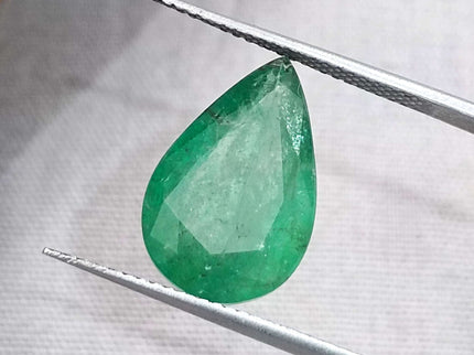 Big 5.86ct Certified Zambian Emerald Natural Earth Mined Gemstone