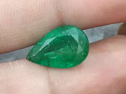 Big 5.86ct Certified Zambian Emerald Natural Earth Mined Gemstone