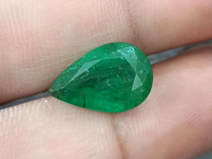 Big 5.86ct Certified Zambian Emerald Natural Earth Mined Gemstone